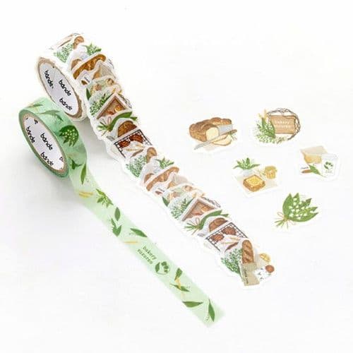 *Bande - Masking Roll Washi Stickers - Double Roll - Bakery Suzuran
