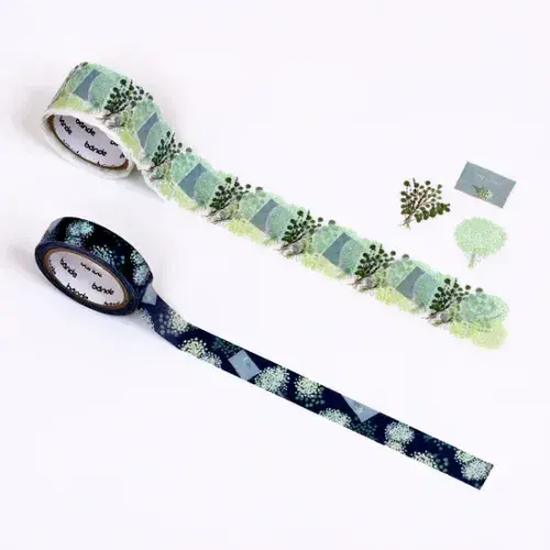 *Bande - Masking Roll Washi Stickers - Double Roll - Flower Words of Cysus