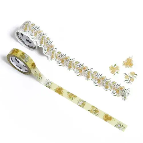 *Bande - Masking Roll Washi Stickers - Double Roll - Osmanthus Flower Words