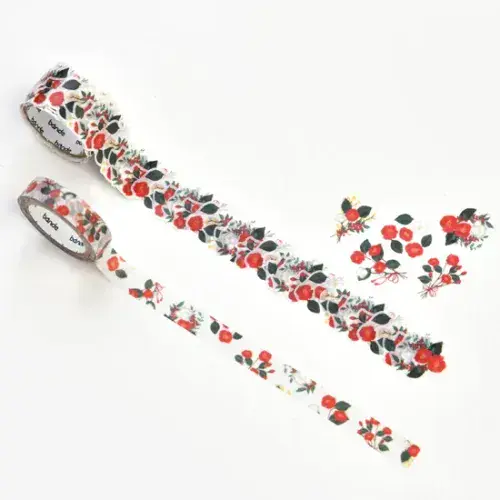*Bande - Masking Roll Washi Stickers - Double Roll - Poppy's Flower Words