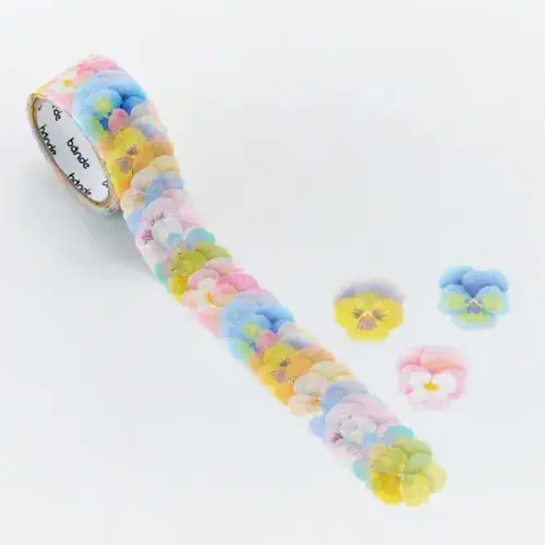 *Bande - Masking Roll Washi Stickers - Fairy Pansy