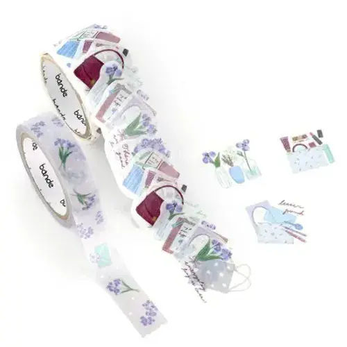 *Bande - Masking Roll Washi Stickers - Flowers in my Bag - Letter Flowers