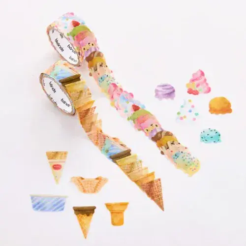 *Bande - Masking Roll Washi Stickers - Ice Cream Shop