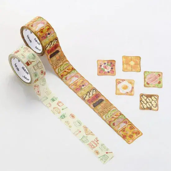 Bande - Masking Roll Washi Stickers - Morning Toast