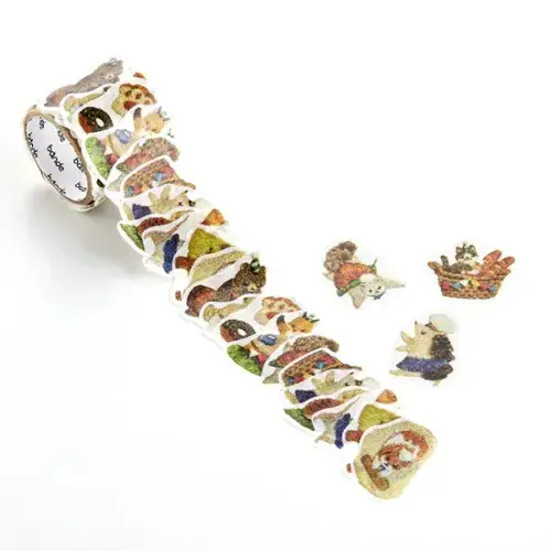 *Bande - Masking Roll Washi Stickers - Pan Marche in the Forest of Embroidery