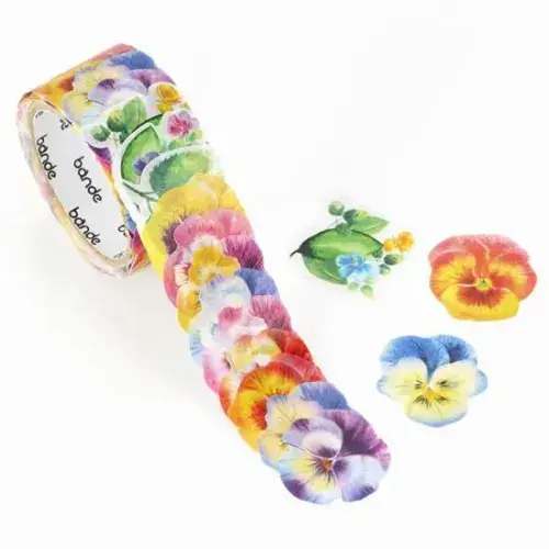 *Bande - Masking Roll Washi Stickers - Pansy