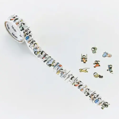 *Bande - Masking Roll Washi Stickers - People who live in Notebooks