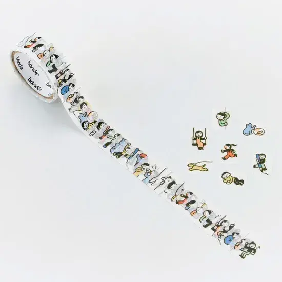 *Bande - Masking Roll Washi Stickers - People who live in Notebooks