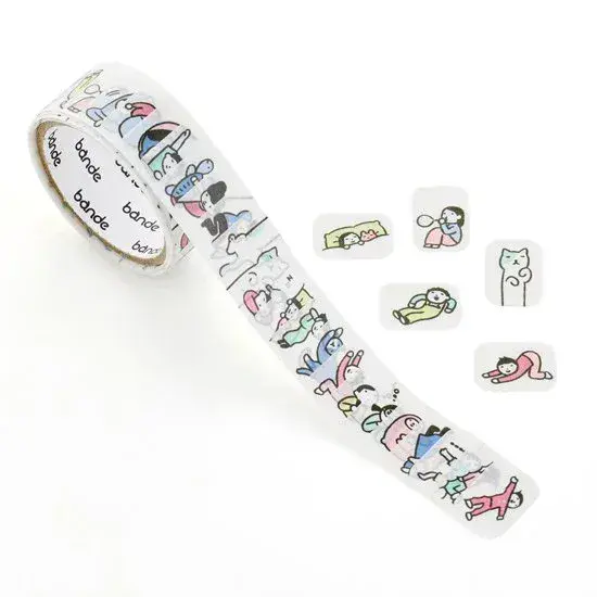 *Bande - Masking Roll Washi Stickers - People who live in notebooks - Do Nothing