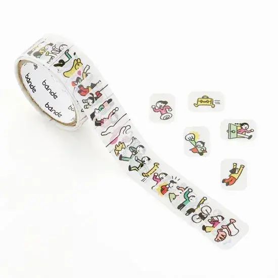 *Bande - Masking Roll Washi Stickers - People who live in the Notebook - Oi Sogaashi
