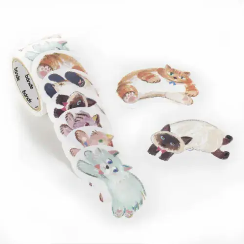 *Bande - Masking Roll Washi Stickers - Running Cat
