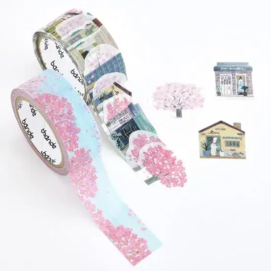 *Bande - Masking Roll Washi Stickers - Sakura's Walking Path