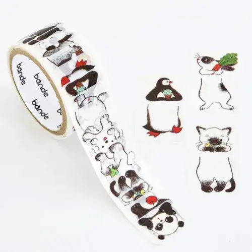 *Bande - Masking Roll Washi Stickers - Shirokuro Sandwich