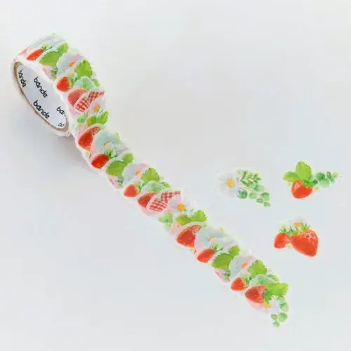 *Bande - Masking Roll Washi Stickers - Strawberry Wreath