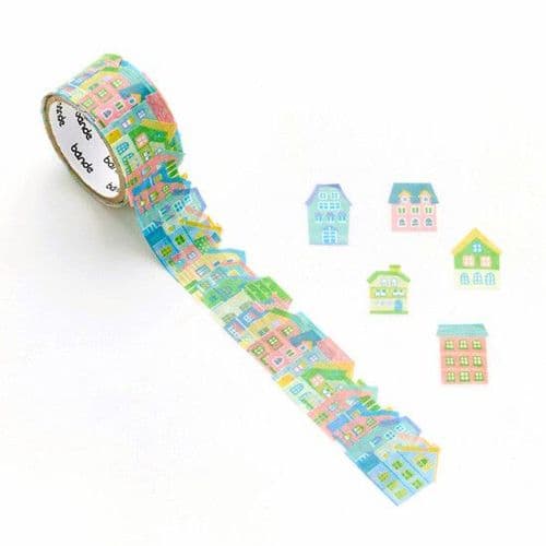 *Bande - Masking Roll Washi Stickers - Writable Roll Sticker - Cute House