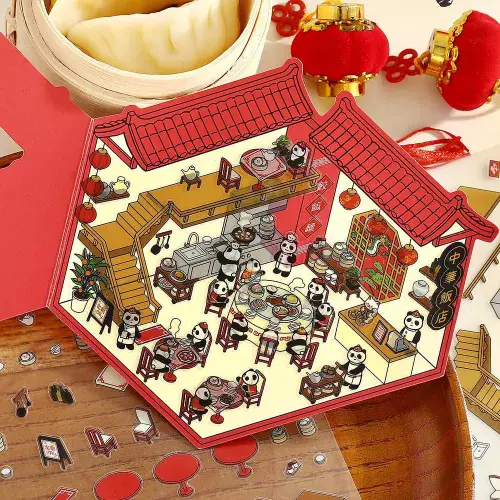 *BGM - Diorama 2.5D - Seal Stickers - Chinese Food