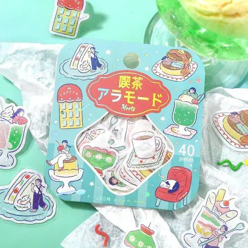 *BGM - Flake Stickers - Cafe Ala Mode - Fancy Retro