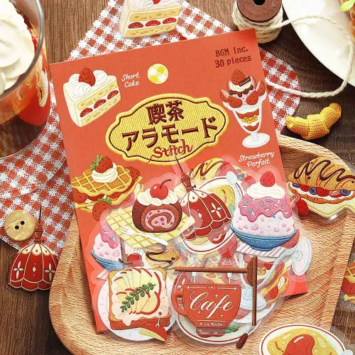 **BGM - Flake Stickers - Cafe Alamode - Embroidery Chod