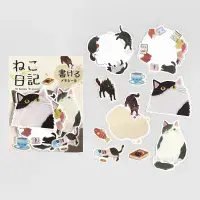 *BGM - Flake Stickers - Cat Dairy - Kuro