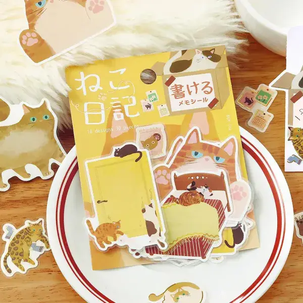 *BGM - Flake Stickers - Cat Dairy - Yellow