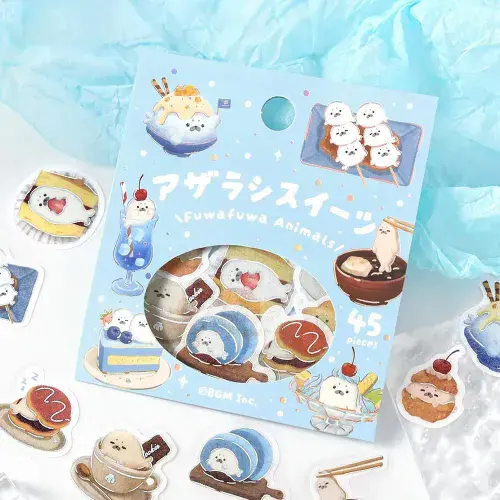 **BGM - Flake Stickers - Fluffy Animals #2 - Seal Sweets
