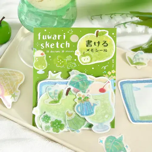 **BGM - Flake Stickers - Fuwari Sketch - Green