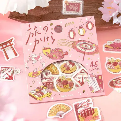 *BGM - Flake Stickers - Travel Pieces - To Japan