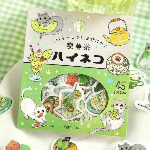 *BGM - Flake Stickers - Welcome Meow - Cafe Haineko