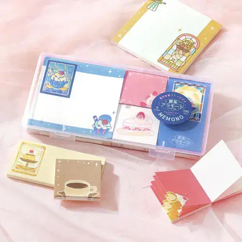 *BGM - MEMONO - Memo Pad Set - Cafe Aramode Stained Glass