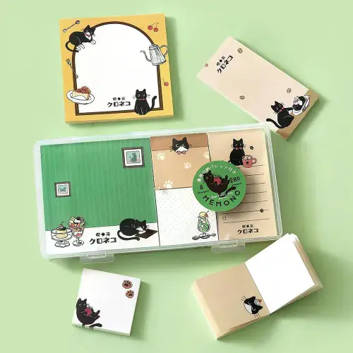*BGM - MEMONO - Memo Pad Set - Cafe Kuroneko