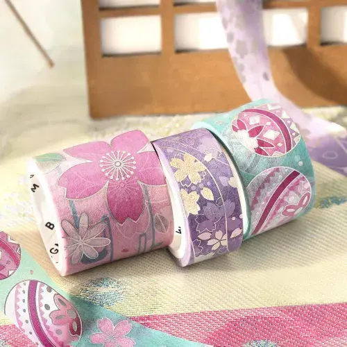 *BGM - Washi Tape Set - Japanese Kimono #2 - Cherry Blossoms