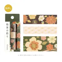 *BGM - Washi Tape Set - Japanese Kimono #2 - Dark Green