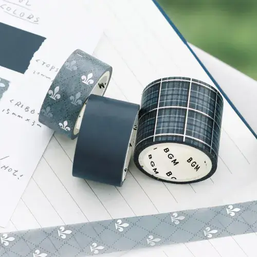 *BGM - Washi Tape Set - Japanese School - Smoke Blue