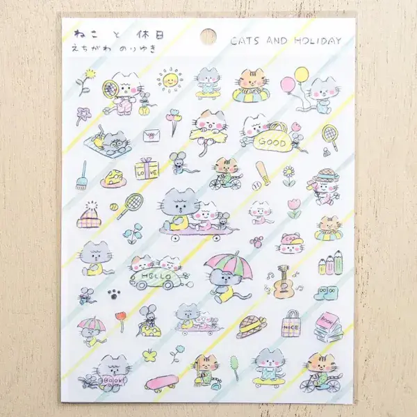 **Cozyca - Stickers - Noriyuki Echigawa - Cat & Holiday