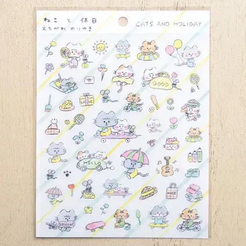 **Cozyca - Stickers - Noriyuki Echigawa - Cat & Holiday