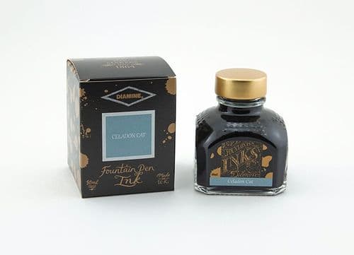 *Diamine - Fountain Pen Ink - 80ml - Celadon Cat