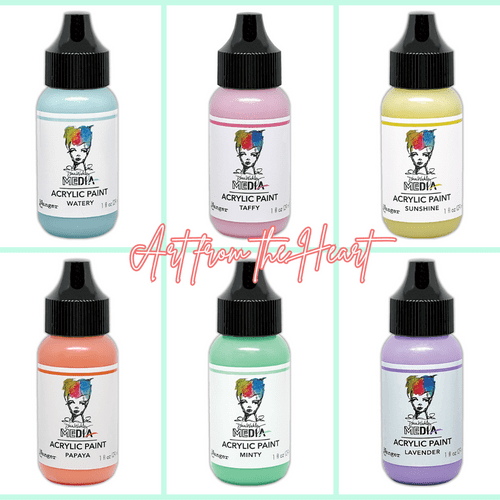 *Dina Wakley Media - Acrylic Paints - 1oz Bottle - Paint Set - March 25