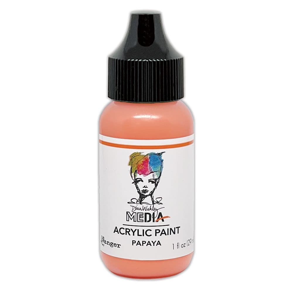 *Dina Wakley Media - Acrylic Paints - 1oz Bottle - Papaya