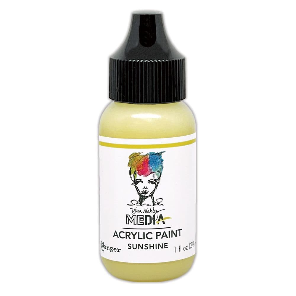 *Dina Wakley Media - Acrylic Paints - 1oz Bottle - Sunshine