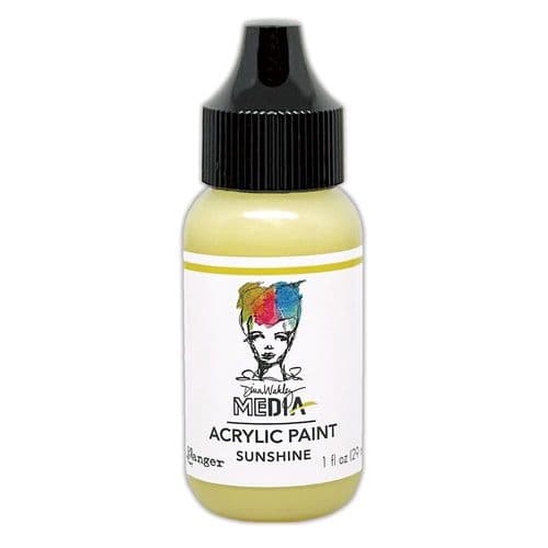 *Dina Wakley Media - Acrylic Paints - 1oz Bottle - Sunshine