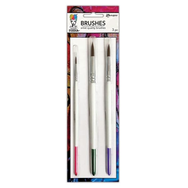 *Dina Wakley Media - Brushes - Soft Bristle Brush Set - #2, #8 & #12