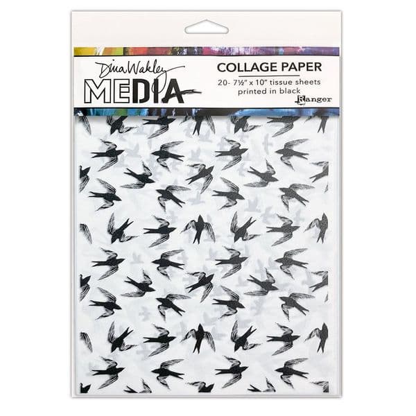 Dina Wakley Media - Collage Paper - Flying Things
