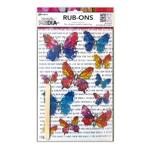 *Dina Wakley Media - Rub-ons - Flutter