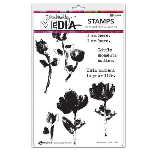 *Dina Wakley Media - Rubber Stamp - Moments