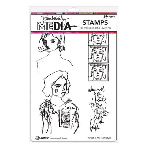 *Dina Wakley Media - Rubber Stamp - Perfect to Me