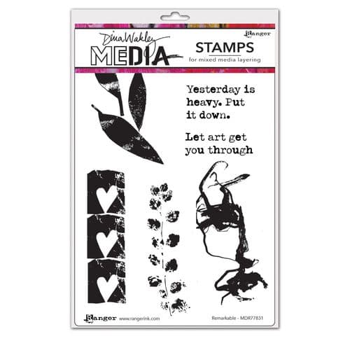 *Dina Wakley Media - Rubber Stamp - Remarkable