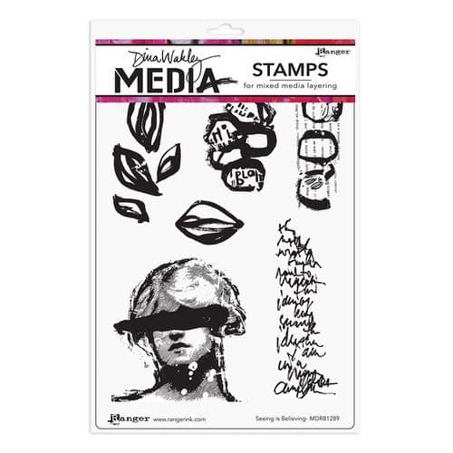 *Dina Wakley Media - Rubber Stamp - Seeing is Believing