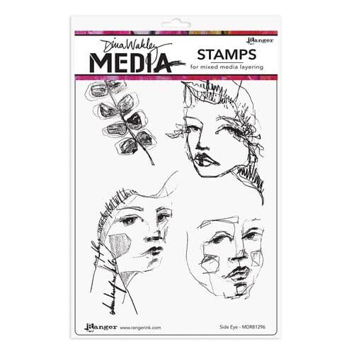 *Dina Wakley Media - Rubber Stamp - Side Eye