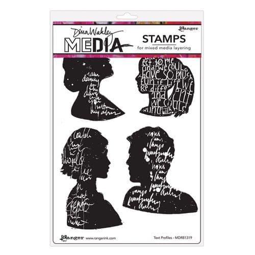 *Dina Wakley Media - Rubber Stamp - Text Profiles