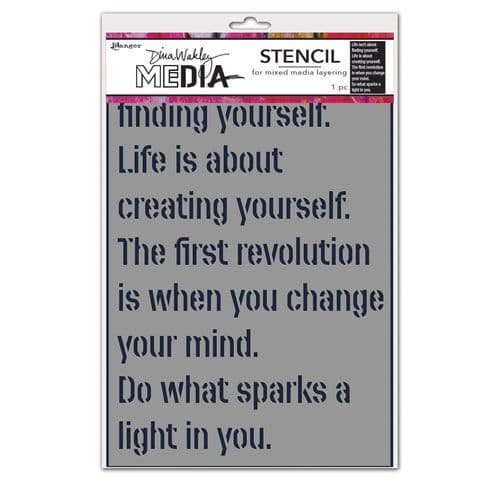 *Dina Wakley Media - Stencil - Create Yourself
